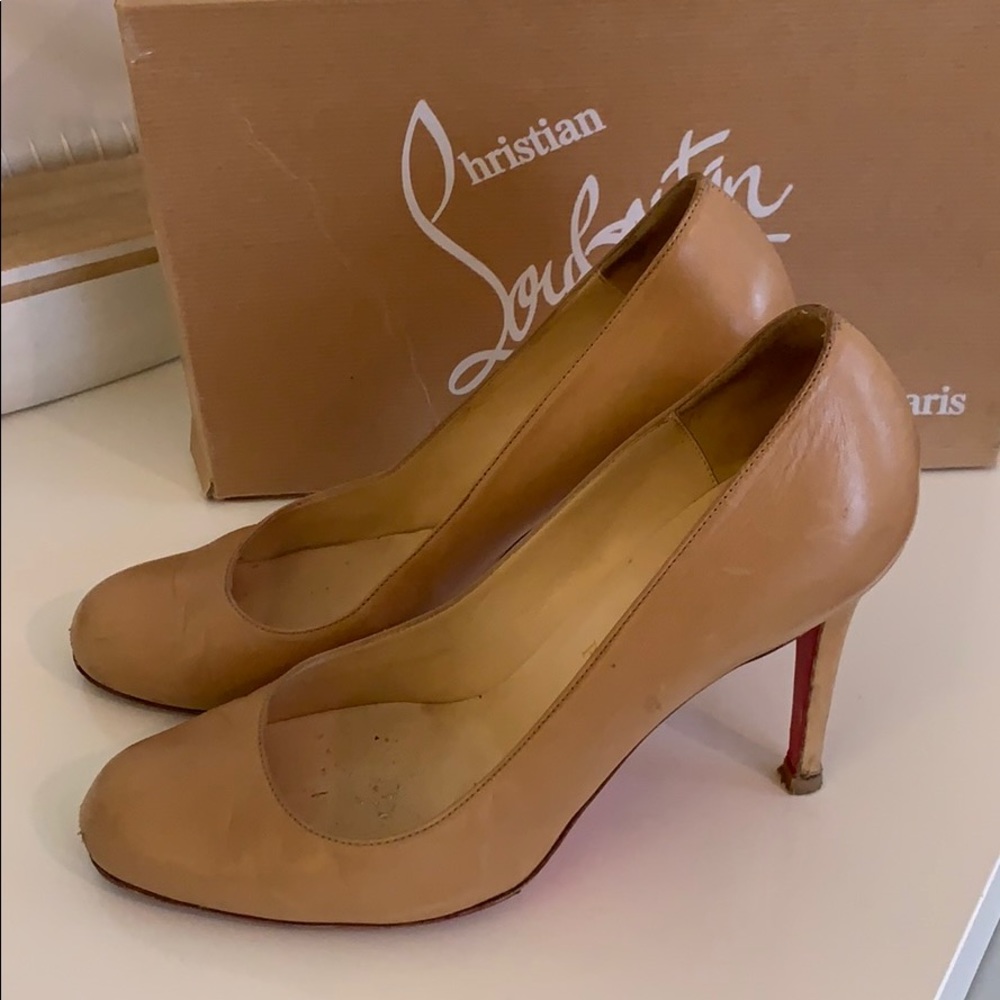 Christian Louboutin Simple 100 Pump Camel Leather
